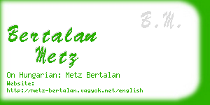 bertalan metz business card